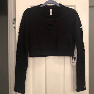 Alo Yoga Ripped Warrior Long Sleeve Top